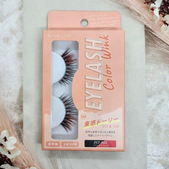 Color Wink Red Mix False Eyelashes [Japanese Edition] [NWOT] - Picture 1 of 6